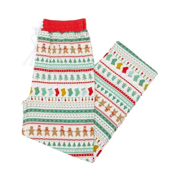 NEW Little Sleepies Fair Isle Bamboo PJ Pants PJs Christmas NWT Winter Gift - Picture 2 of 10